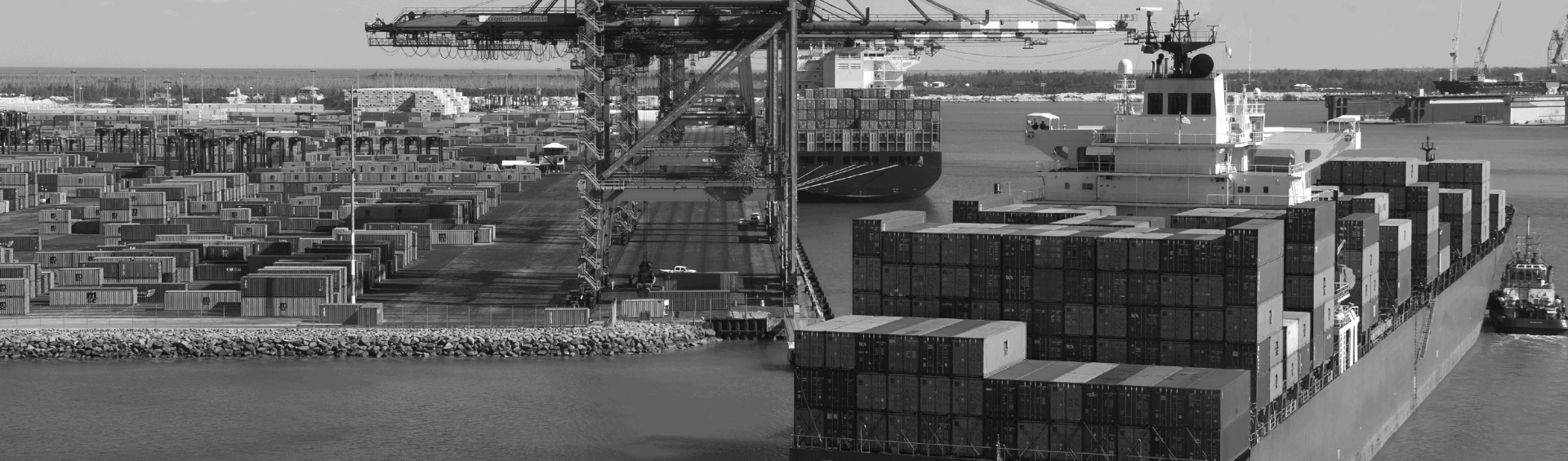 containerschip in haven